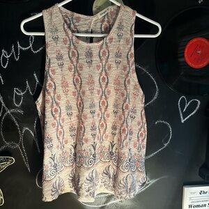 Ginger G Boho Tank Top - Pink and Blue